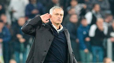 Jose Mourinho on the sidelines before being sacked by Manchester United.