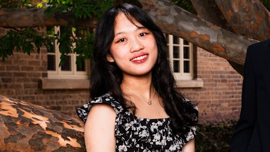 Pymble Ladies’ College’s Angie Wang, 17, placed first in mathematics extension 2.