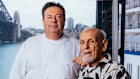 Fink Group chairman Leon Fink, right, and chef Peter Gilmore at Quay restaurant last week. 