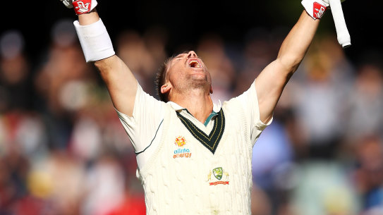 David Warner passes 300 against Pakistan.