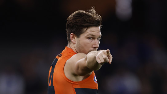 Toby Greene had lunch with Richmond’s triple premiership ex-captain Trent Cotchin on Monday to discuss the challenges of being a standalone skipper.