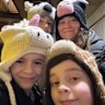 Stabbing victim Cherie Holt with her family.