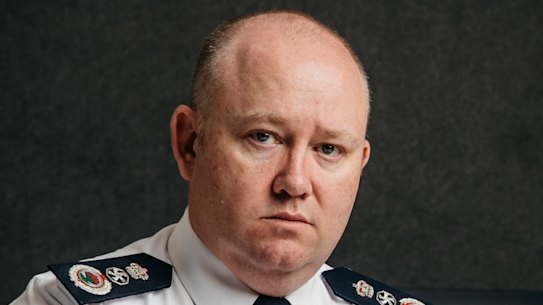 A bottle of water in his office is all Shane Fitzsimmons has time for this lunchtime.