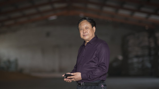 "Everybody is afraid of being held accountable": Sun Dawu at his pig farm in Hebei Province.