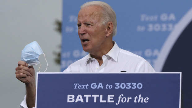 Joe Biden on the hustings in Georgia. 