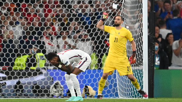 Fans unleashed a racist tirade on social media against Marcus Rashford who missed his penalty in the Euro final.