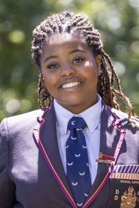 Student Rufaro Zimbudzi at Hailebury College last year.