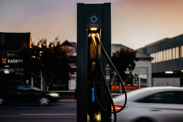 A JOLT fast charger; more are set to be installed in Australia.