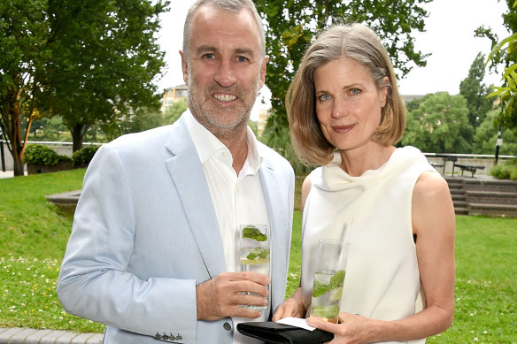 Happier days: Robert Rankin and Paula Boff at a 2016 charity dinner London’s River Cafe.