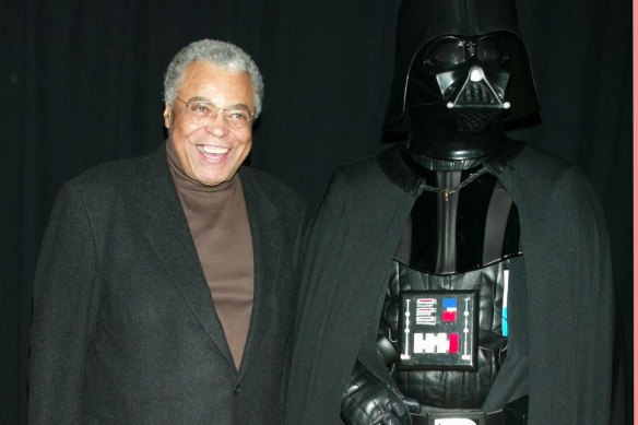James Earl Jones with Darth Vader.