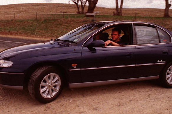 James and Katherine Murdoch arrive at Cavan in 1999 for Lachlan and Sarah’s wedding. 