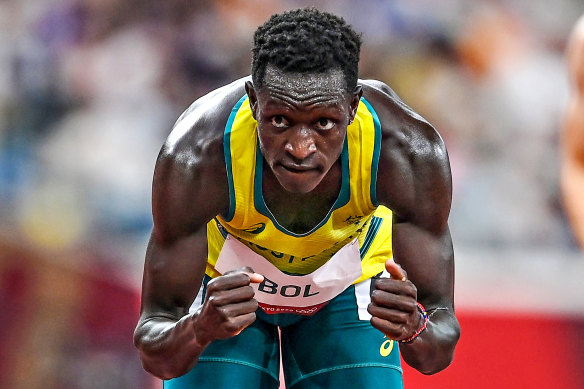 Australian middle-distance runner Peter Bol.