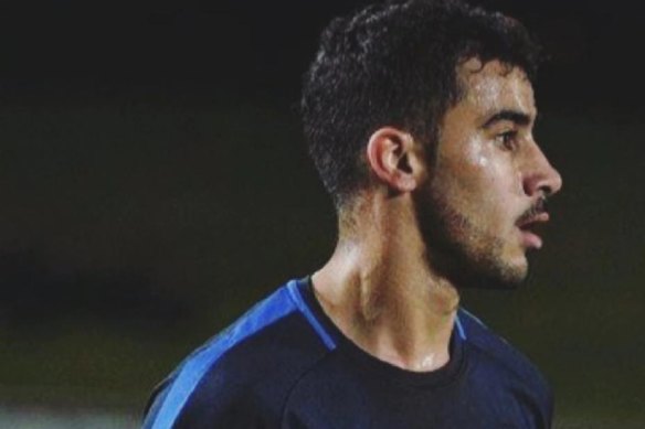 Hakeem al-Araibi in action for Pascoe Vale in the Victorian Premier League.