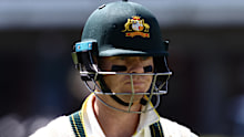 Steve Smith on the final day of the second Test.
