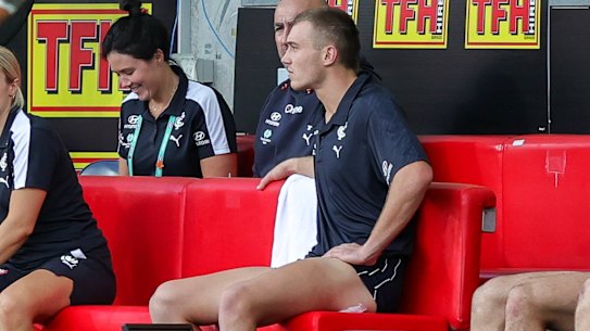 Cripps sat out most of the game with a hamstring injury.