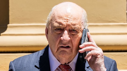 Alan Jones pictured in December. The disgraced broadcaster’s legal team may apply for a temporary stay of proceedings.