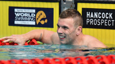 Eyes on the prize: Kyle Chalmers focused only on winning the men's 200m freestyle. 