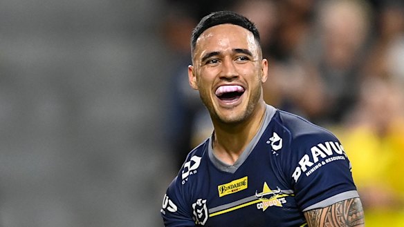 Valentine Holmes will return to PointsBet Stadium for the first time as a Cowboy.