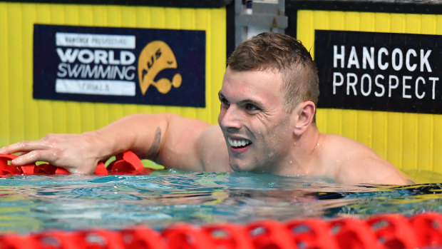 Eyes on the prize: Kyle Chalmers focused only on winning the men's 200m freestyle. 