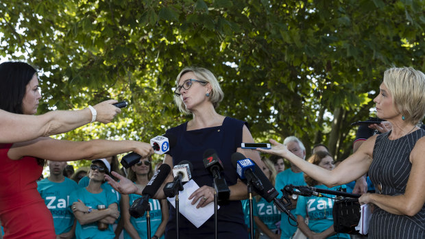 Zali Steggall announces her candidacy for Warringah on Sunday.