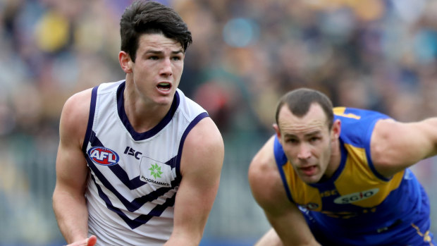 Andrew Brayshaw in action for the Dockers during last season's round 20 derby.