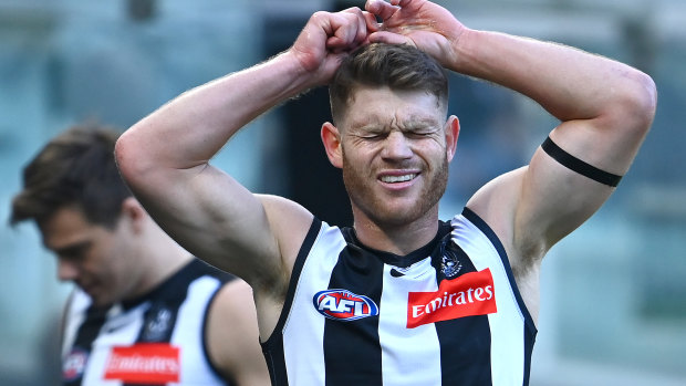 Collingwood’s Taylor Adams will miss the blockbuster clash against Essendon on Anzac Day.