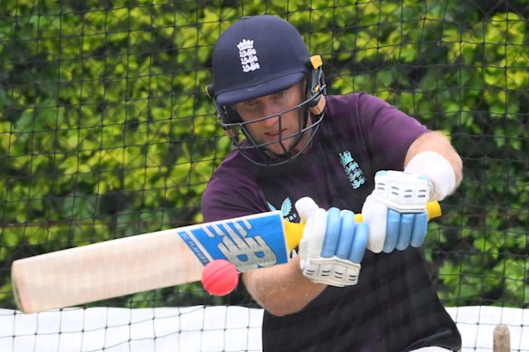 Joe Root works on his game in Brisbane.