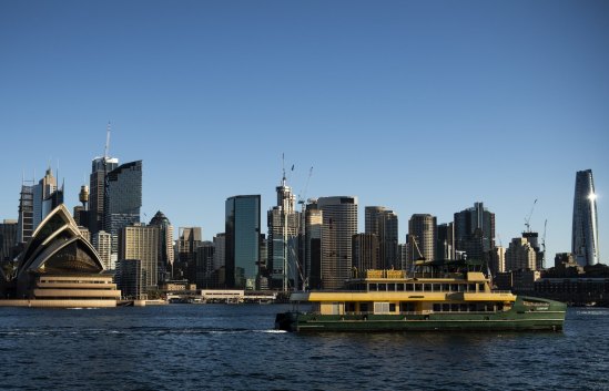 One of three new Emerald-class ferries sailing into Sydney for the first time last month.