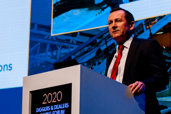 WA Premier Mark McGowan at the 2020 Diggers & Dealers in Kalgoorlie.