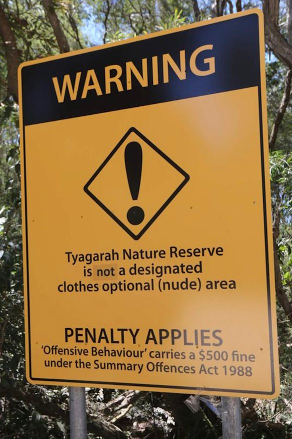 The new sign at Tyagarah Nature Reserve.
