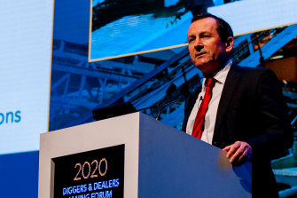 WA Premier Mark McGowan at the 2020 Diggers & Dealers in Kalgoorlie.
