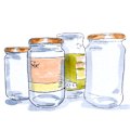 With their airtight seals, glass jars keep food fresh the longest. 