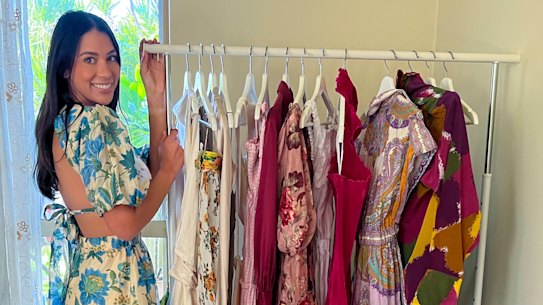 Perth woman Bella Burgio earns a second income by renting out her dresses on The Volte.
