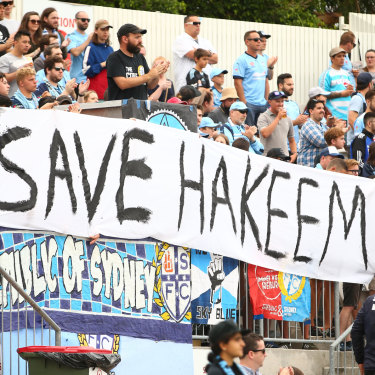 A-League fans show their support.