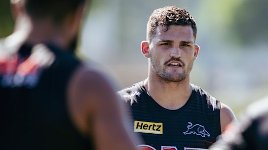 Nathan Cleary at training.