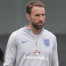 England boss Southgate sees funny side after dislocating shoulder