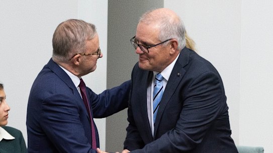 Albo and ScoMo, brothers in arms when it comes to pollywaffle.