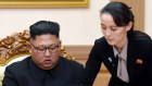 Kim Yo Jong, right, sister of North Korean leader Kim Jong Un,