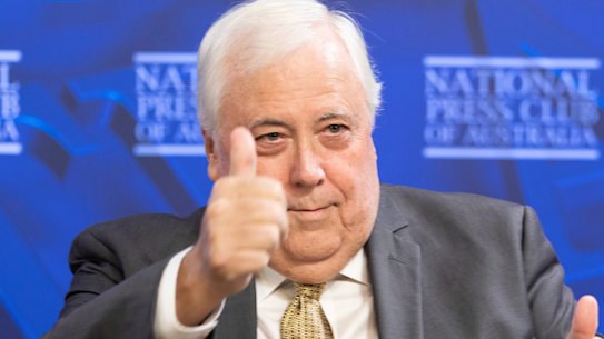 United Australia Party chairman Clive Palmer