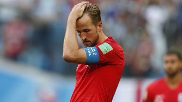 A bitter end: Harry Kane after the final whistle of the third-place play-off.