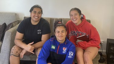 New Zealand-based NRLW players Maitua Feterika, Charlotte Scanlan and Katelyn Vaha’akolo are stuck in Australia after the postponement of the competition.