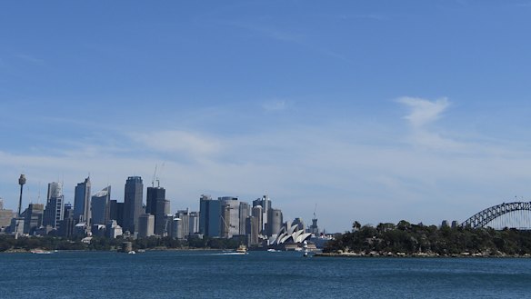 View of Sydney Harbour today, taken from near where Arthur Streeton painted his panorama. 