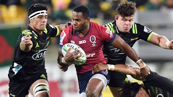 Filipo Daugunu in action for the Reds.