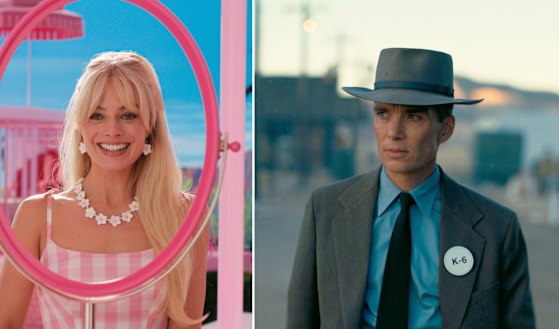 Margot Robbie in Barbie and Cillian Murphy in Oppenheimer.