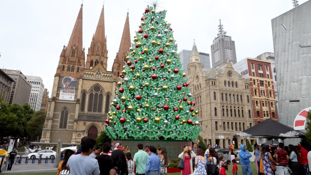 A Federation Square style Christmas in 2017.