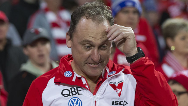 Mind on the job: John Longmire has again distanced himself from links to the coaching job at his old club.