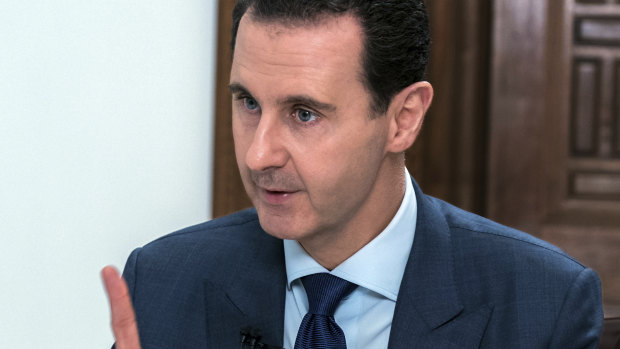 Syrian President Bashar Assad speaks during an interview with the Daily Mail, in Damascus, Syria.
