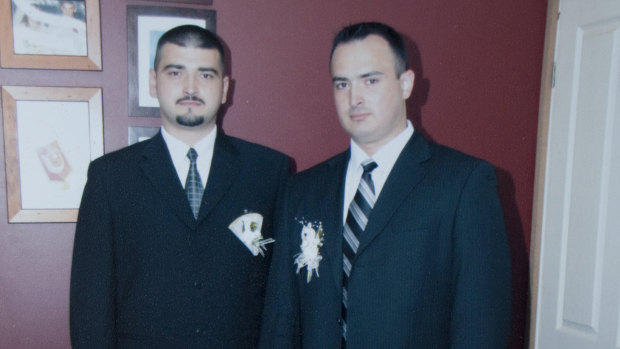 Edin Smajovic (left) was shot dead in 2009. Pictured here with his brother Kenan Smajovic. 
