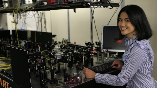 Dr Romero in her lab at the University of Queensland.