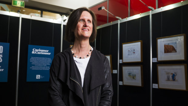 Senior Historian at the Museum of Australian Democracy and curator of <i>Behind the Lines 2018</i> Libby Stewart. Photo: Dion Georgopoulos